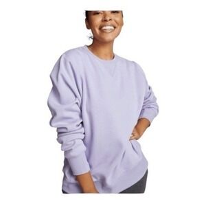 Jambys Chilluxe Crew Sweatshirt Lavender Magically Soft‎ Heavyweight Crewneck S
